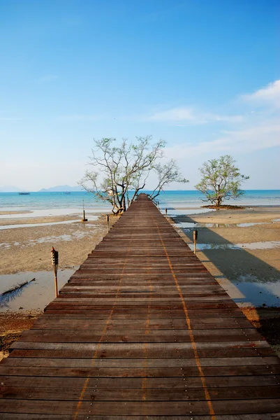 Caminho para o porto de pesca em Koh Mak, Trad, Tailândia — Fotografia de Stock