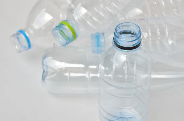 Empty polycarbonate plastic bottles — Stock Photo, Image