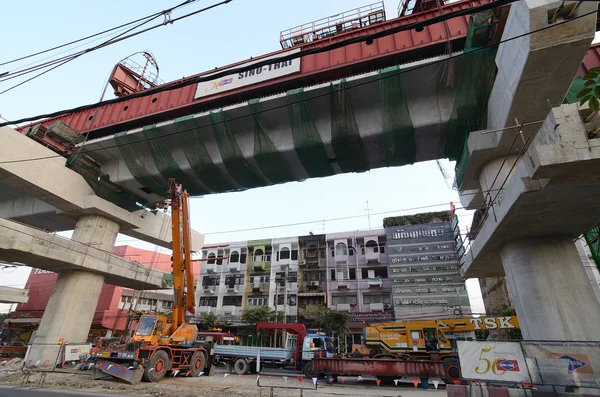 空鉄道建設中 — ストック写真