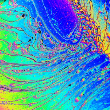 Gökkuşağı renkleri sabun, kabarcık, oluşturulan veya yağ yapar bac kullanabilirsiniz