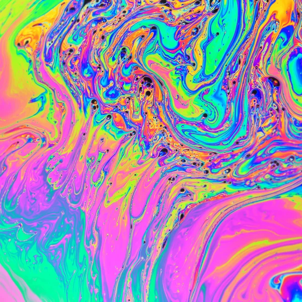 Rainbow colors created by soap, bubble, or oil makes can use bac — Stock Photo, Image