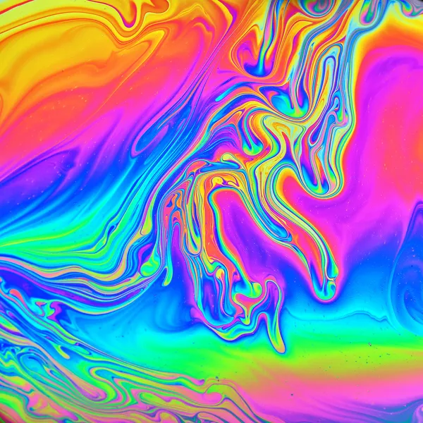 虹色作成石鹸、泡、または油を活用することができます bac ストック写真