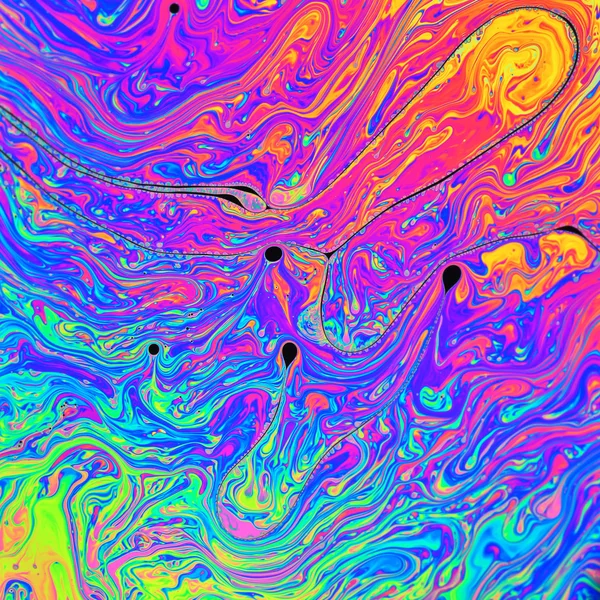 Los colores del arco iris creados por el jabón, la burbuja o las marcas de aceite pueden usar bac — Foto de Stock