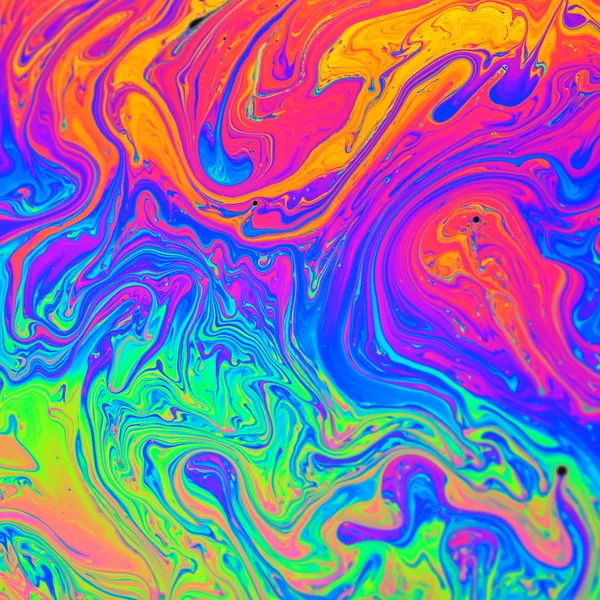 Regenboogkleuren gemaakt door soap, zeepbel, of olie maakt kunt bac — Stockfoto