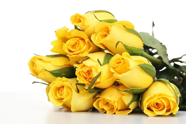 Žluté růže, samostatný — Stock fotografie