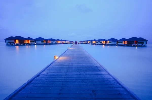 Water villas in maldives — Stock Photo, Image