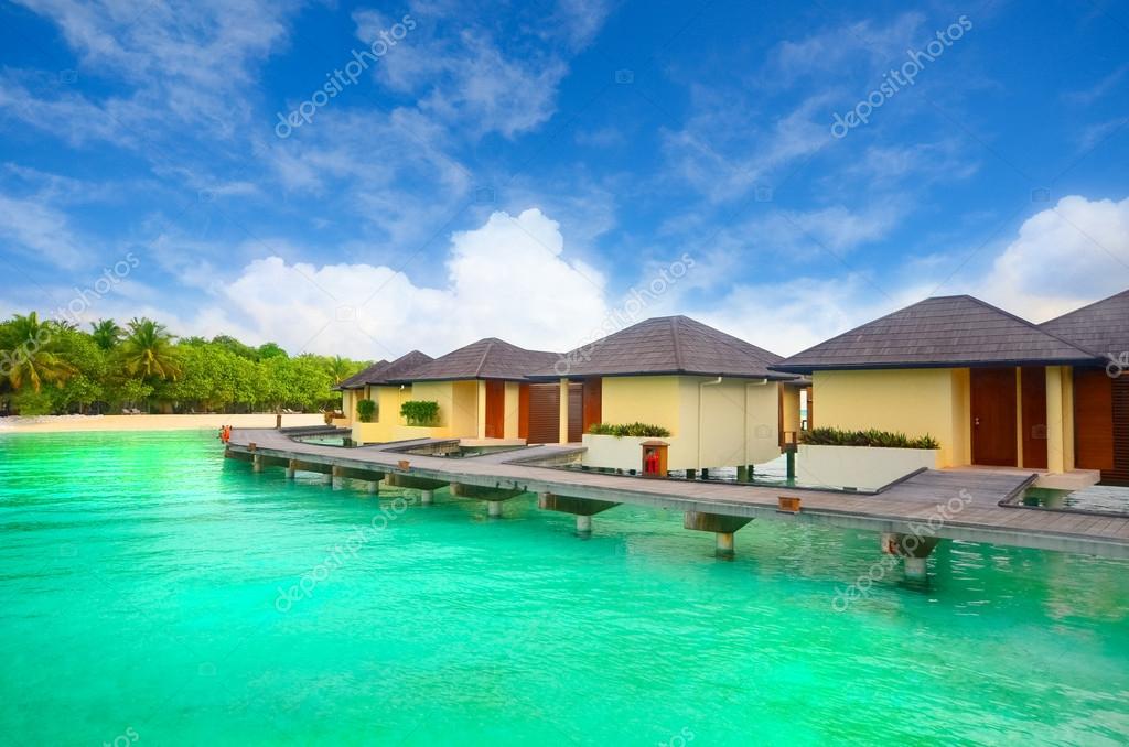 Beautiful Beach House In Maldives Stock Photo Erandalx