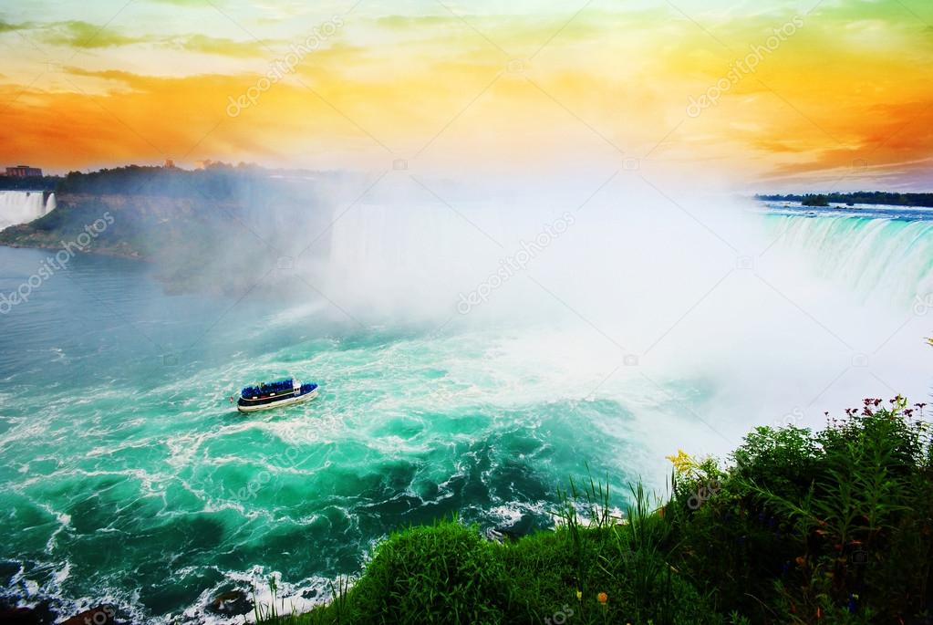 Vivid Niagara falls, Ontario, Canada