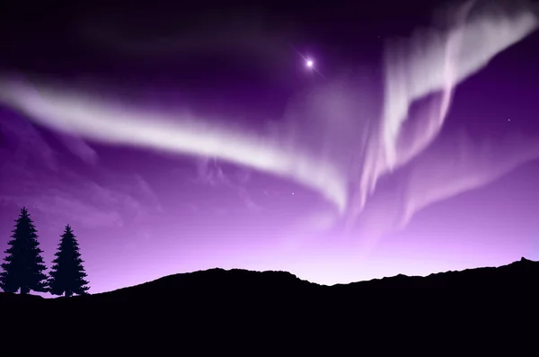 Nothern světla, aurora — Stock fotografie
