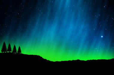 Nothern lights clipart