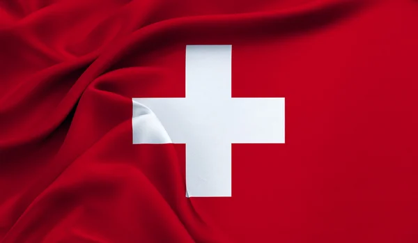 De vlag van Zwitserland — Stockfoto
