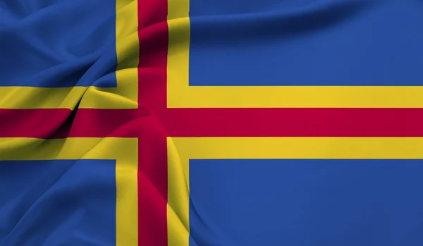 The flag of Aland — Stock Photo, Image