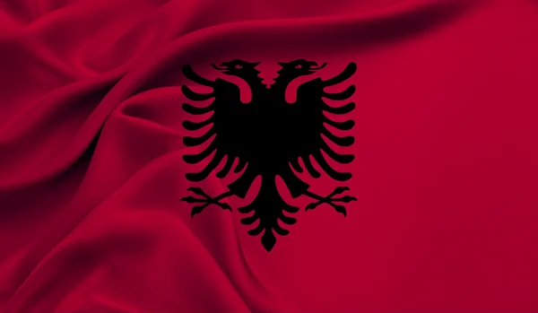 Прапор Альбанії. — стокове фото