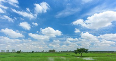 Beyaz bulutlu güzel gökyüzü