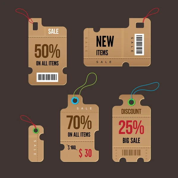 Price tags. Vector. — Stock Vector