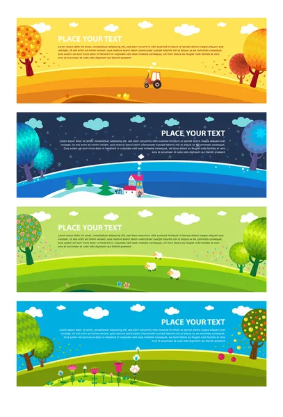 dört mevsim. vektör.