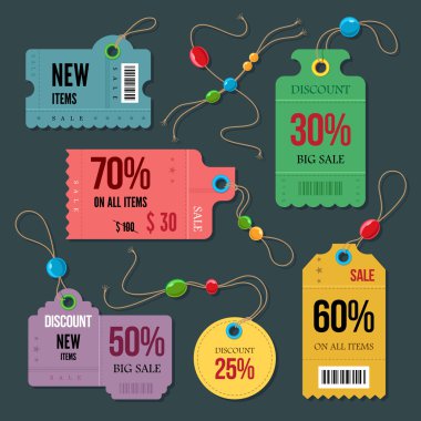 Price and sale tags clipart