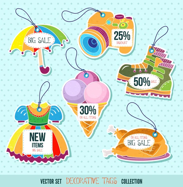 Price and discount tags. — Stock Vector