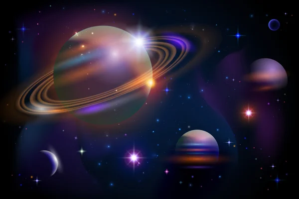 Planets and space. — Stock Vector