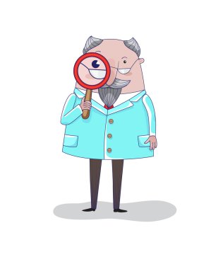 Doktor, vektör çizim.