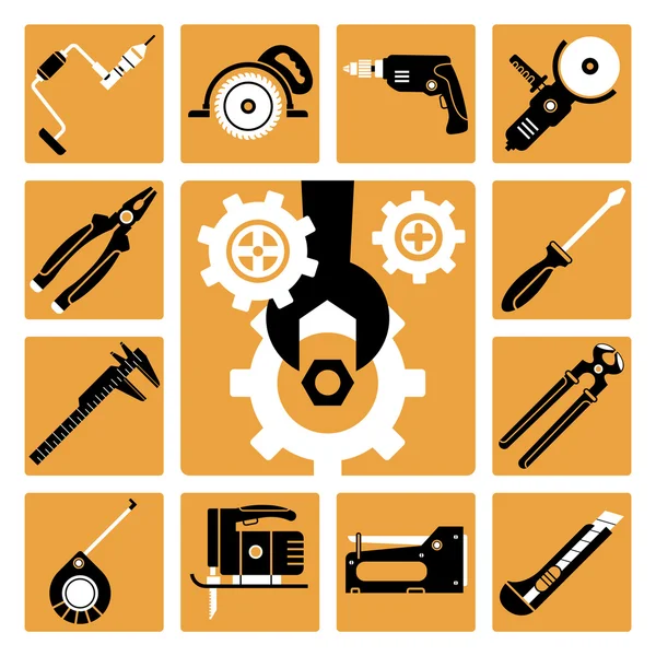 Tools icons set — Stock Vector