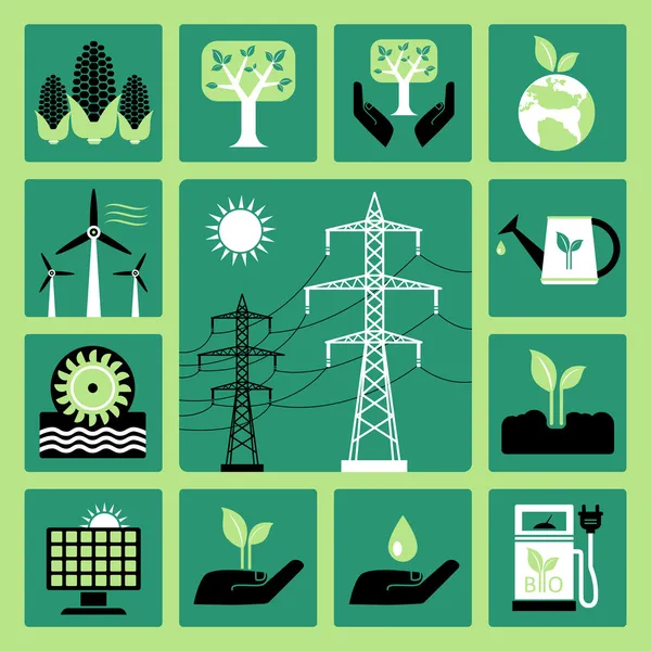 ไอคอนพลังงาน — ภาพเวกเตอร์สต็อก