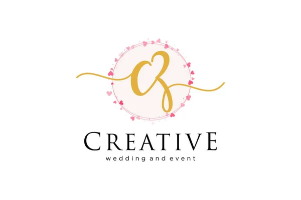Czフェミニンなロゴ ファッション 結婚式 美しさ ビジネスのためのロゴに使用できます フラットベクトルロゴデザインテンプレート要素 — ストックベクタ