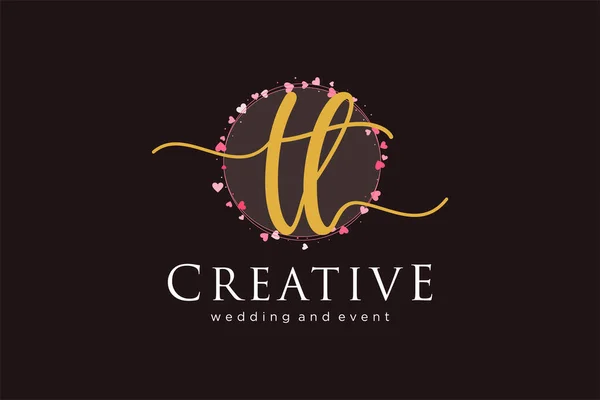 Tl女性ロゴ ファッション 結婚式 美しさ ビジネスのためのロゴに使用できます フラットベクトルロゴデザインテンプレート要素 — ストックベクタ