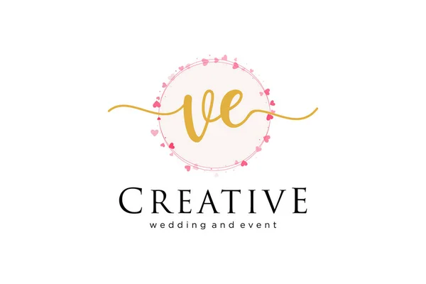 Feminine Logo Usable Logo Fashion Photography Wedding Beauty Business Flat – Stock-vektor