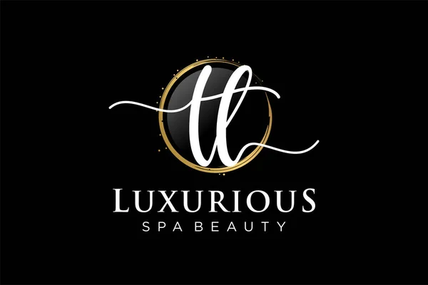 Initial Feminine Logo Usable Logo Fashion Photography Wedding Beauty Business — Vettoriale Stock