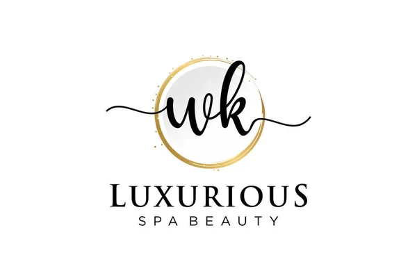 Initial Feminine Logo Usable Logo Fashion Photography Wedding Beauty Business — Wektor stockowy