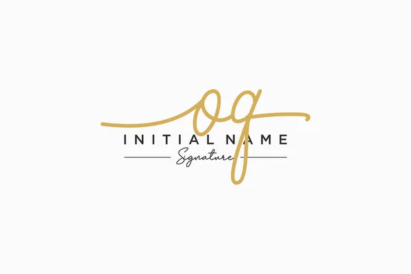 Handtekening Logo Template Vector Handgetekend Kalligrafie Belettering Vector Illustratie — Stockvector