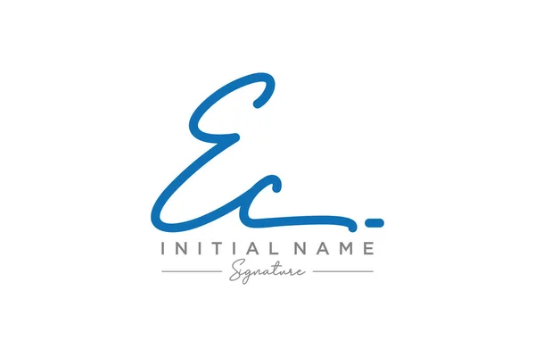 Signature Logo Template Vector Hand Drawn Calligraphy Lettering Vector Illustration — Stock Vector