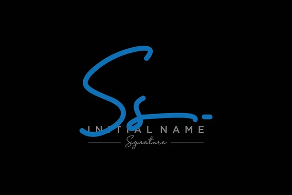 Signatur Logo Template Vektor Handgezeichnete Kalligraphie Schriftzug Vektor Illustration — Stockvektor