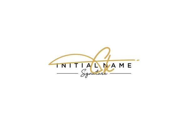 Signature Logo Template Vector Hand Drawn Calligraphy Lettering Vector Illustration — Stock Vector