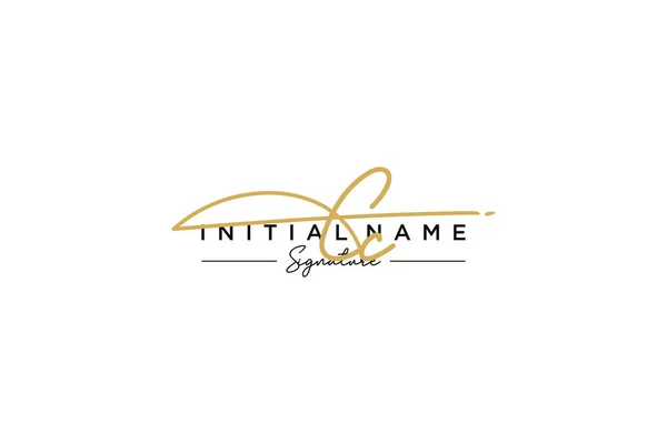 Signature Logo Template Vector Hand Drawn Calligraphy Lettering Vector Illustration — Stock Vector