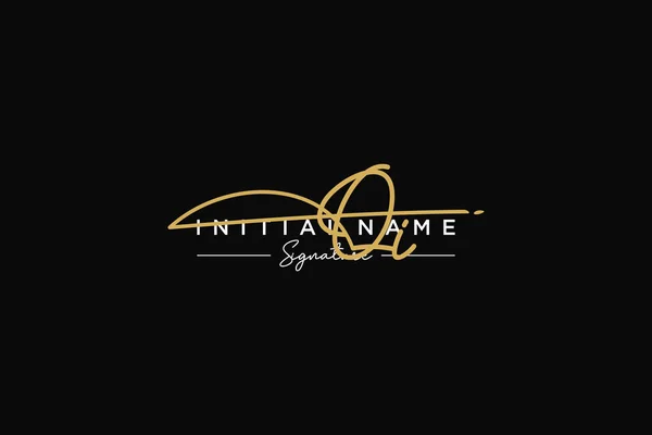 Signature Logo Template Vector Hand Drawn Calligraphy Lettering Vector Illustration — Stock Vector