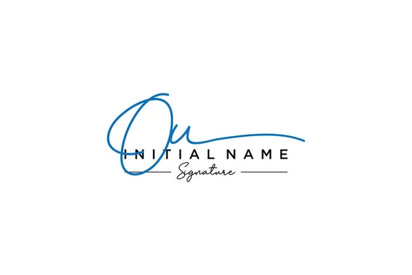 Handtekening Logo Template Vector Handgetekend Kalligrafie Belettering Vector Illustratie — Stockvector