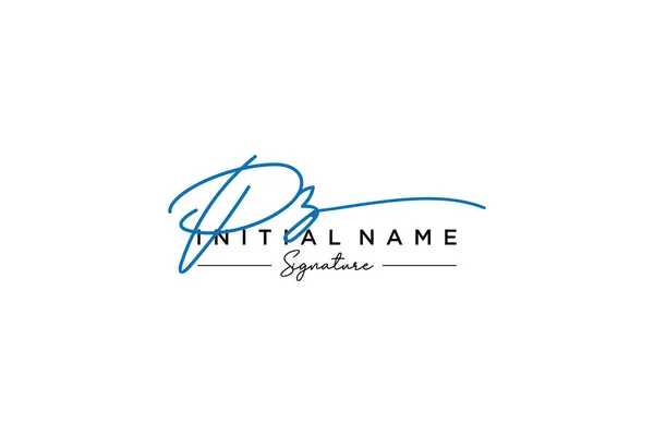 Vettore Modello Logo Firma Lettere Calligrafiche Disegnate Mano Illustrazione Vettoriale — Vettoriale Stock