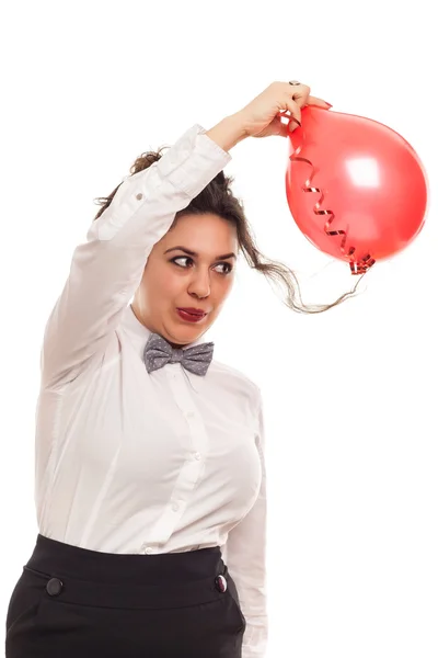 Mujer con globo — Foto de Stock