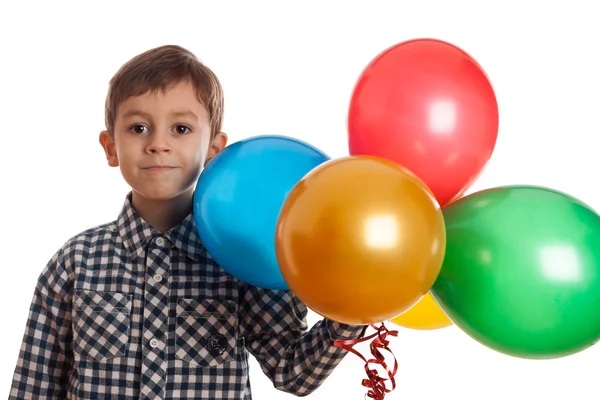 拿气球的男孩 — 图库照片