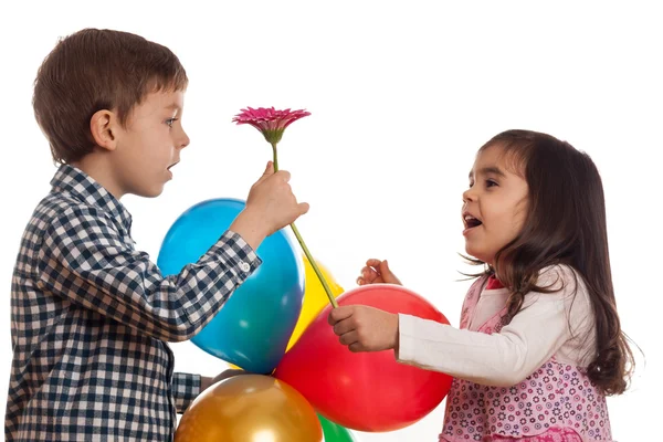 Giving flower — Stock Photo, Image