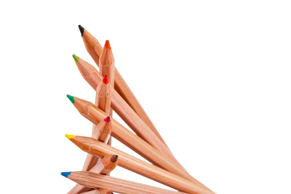 積み上げ色鉛筆 — ストック写真