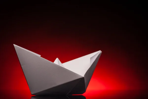 Origami nave di carta — Foto Stock