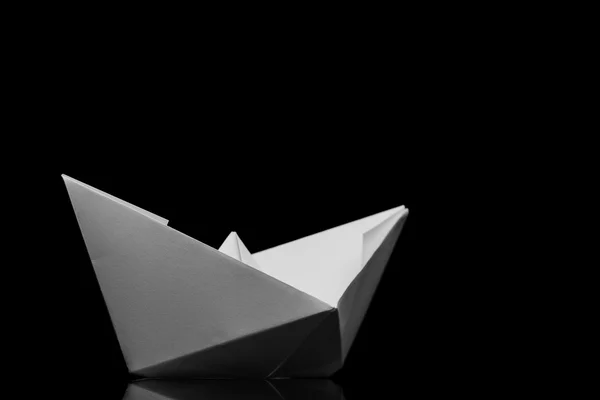 Origami papier schip — Stockfoto