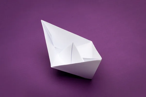 Origami papier schip — Stockfoto