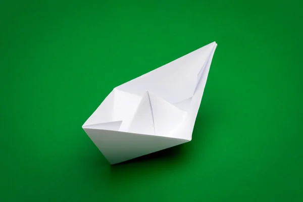 Origami papier schip — Stockfoto