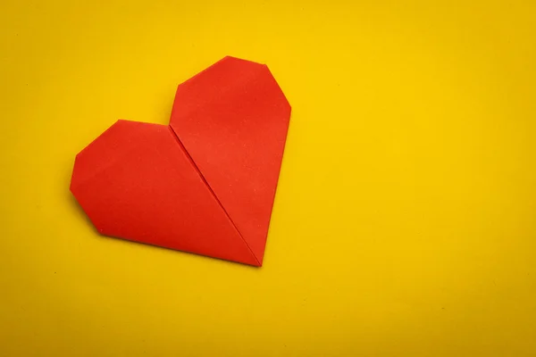 Origami kağıt kalp — Stok fotoğraf