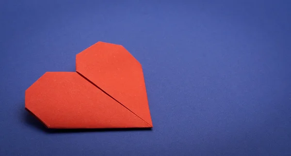 Origami paper heart — Stock Photo, Image