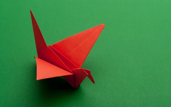 Origami papír jeřáb — Stock fotografie